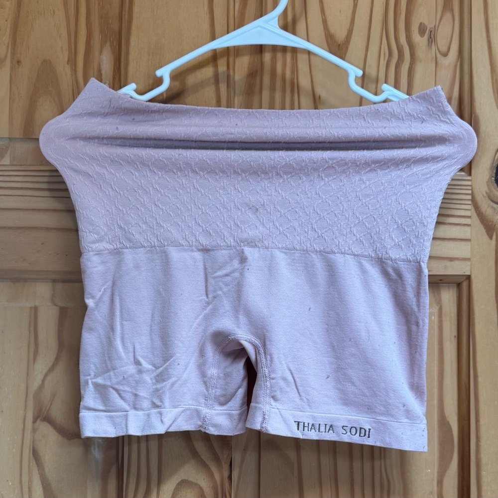 Thalia Sodi Girls' Light Pink Seamless Stretch Bike Shorts
